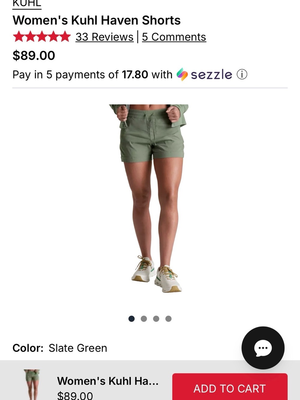 Kuhl Women's Haven Shorts — Slate Green L